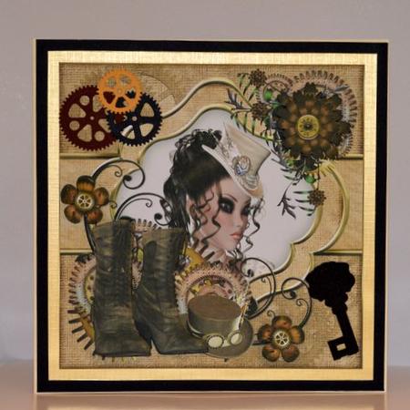 8x8 Steampunk Lady by Jackie Bullock