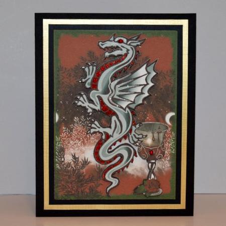 Gothic Chalice and Dragon Tattoo Art by Jackie Bullock