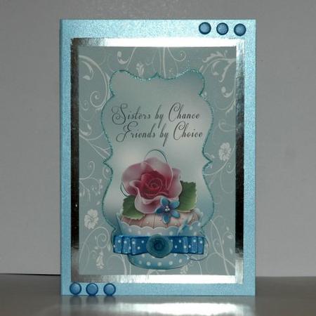 Cupcake Card Topper - Sisters by Chance by Jackie Bullock