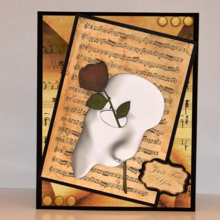 'music of the Night' Opera Card Topper by Jackie Bullock