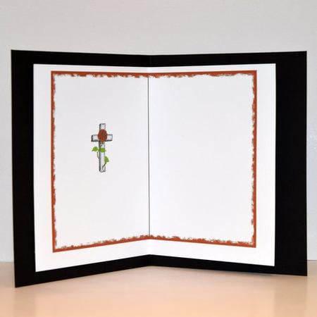 Gothic Rose on Cross Tattoo Art Insert by Jackie Bullock