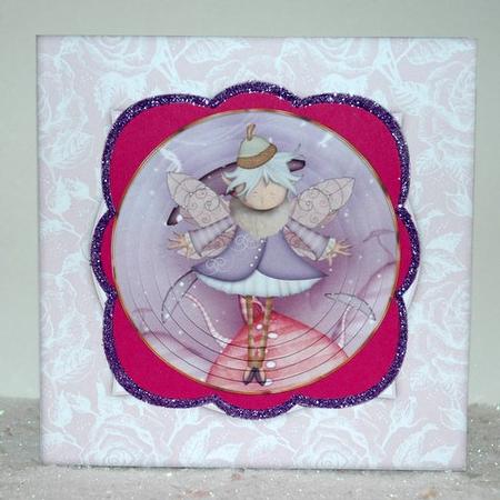 Vintage Rose 8x8 Blank Card Front - Subtle Shade by Jackie Bullock