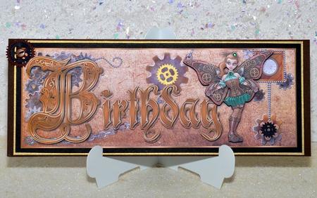 Fantasy Steampunk Fairy Large Dl Card by Jackie Bullock