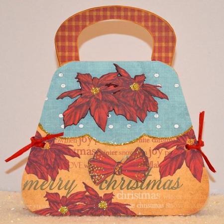 Mini Kit Vintage Christmas Bag Card by Jackie Bullock