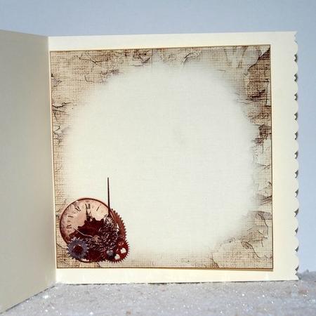 8x8 Vintage Steampunk Steam Train Insert Plate by Jackie Bullock