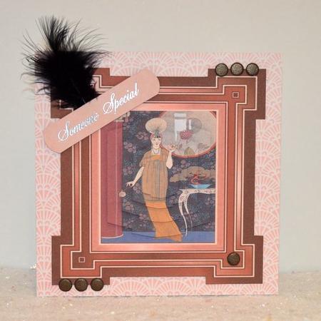Art Deco 8in Pyramid Topper 2 by Jackie Bullock