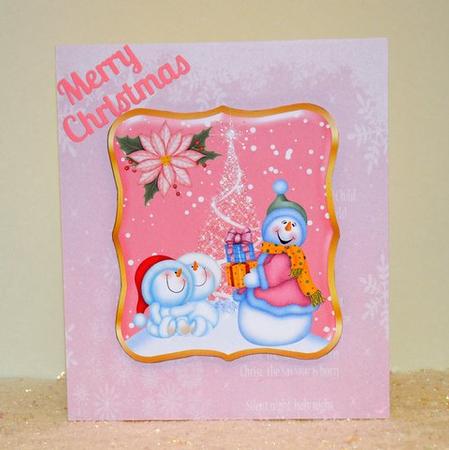 Pink Silent Night Paper by Jackie Bullock