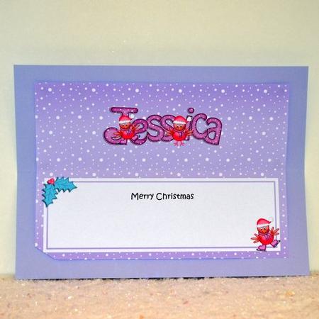 Merry Christmas Jessica Robins Matching Large Dl Insertnsert by Jackie Bullock