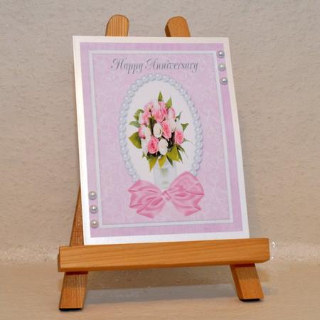 Anniversary Pink Rose Posy by Jackie Bullock