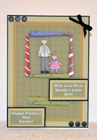 Daddy's Little Girl Father's Day Card Front by Jackie Bullock
