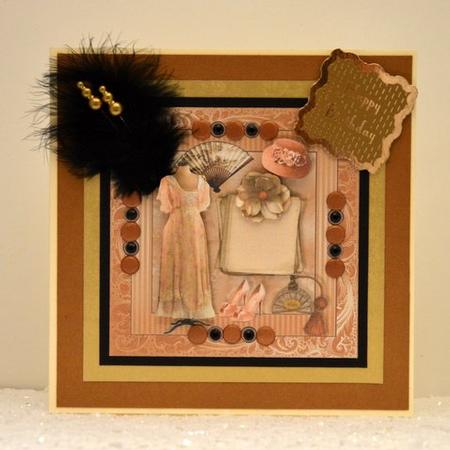 Collage Feminine for Easel Cards or Square Cards by Jackie Bullock