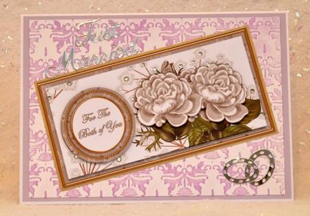 Silver Roses for Both of You Dl Decoupage Topper by Jackie Bullock