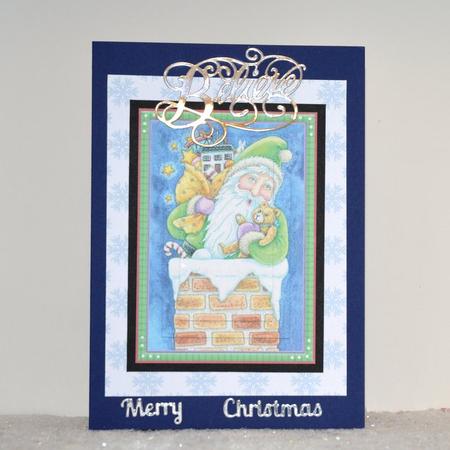Santa Coming Down the Chimney by Jackie Bullock