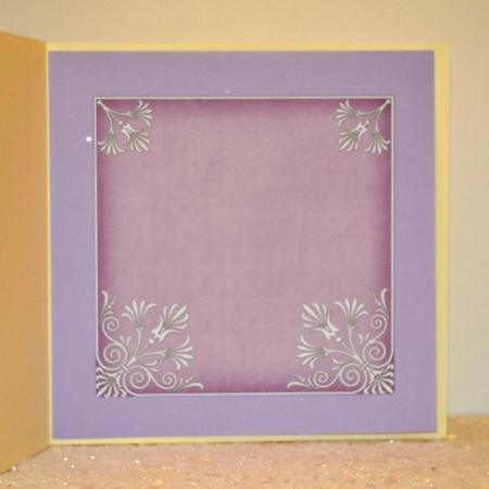 Purple 7in Ornate Lace Tag Matching Insert Panel by Jackie Bullock