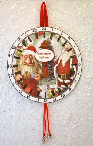 Advent Countdown Clock 1 by Jackie Bullock