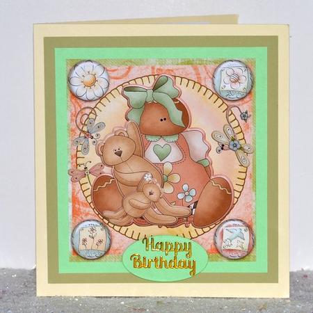 Teddy Bear and Friends with Decoupage by Jackie Bullock