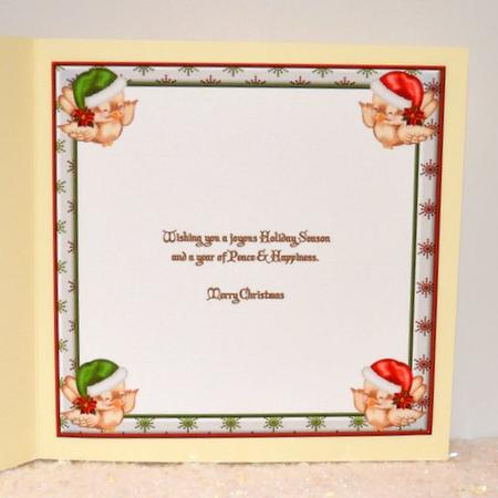 Cosy Christmas Owls 8 x 8ins Insert by Jackie Bullock
