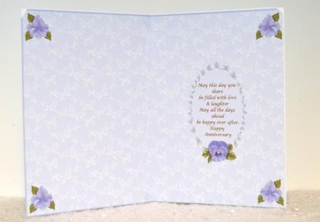 Pastel Blue Anniversary Insert by Jackie Bullock