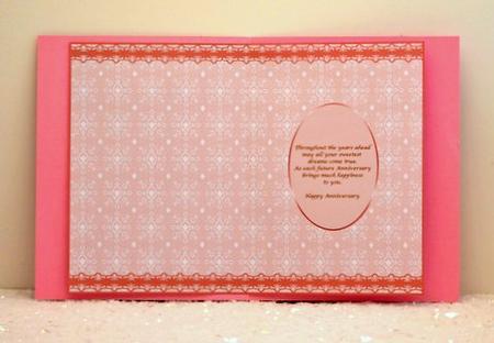 Dusty Red Anniversary Insert by Jackie Bullock
