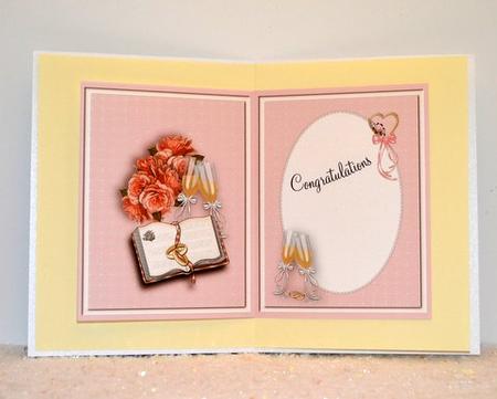 Vintage Bride Congratulations Insert by Jackie Bullock