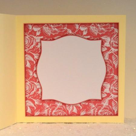 Vintage Rose 8x8 Blank Card Front - Rich Shade by Jackie Bullock