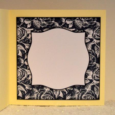 Vintage Rose 8x8 Blank Card Front - Rich Shade by Jackie Bullock