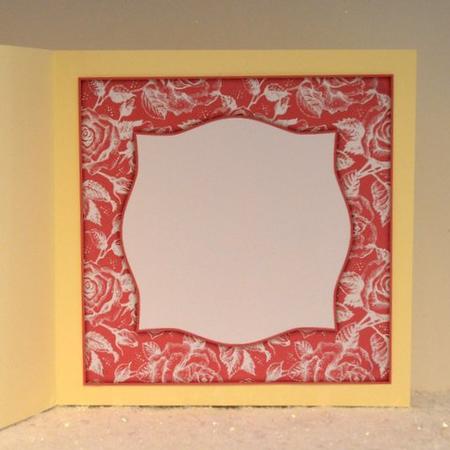 Vintage Rose 8x8 Blank Card Front - Rich Shade by Jackie Bullock