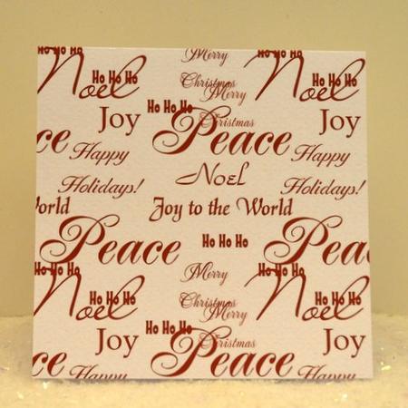 Christmas Script 5x5 Easel Card Base by Jackie Bullock