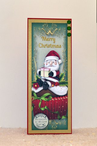Large Dl Santa Christmas Cupcake by Jackie Bullock