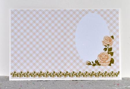 Cream Roses Portrait Insert by Jackie Bullock