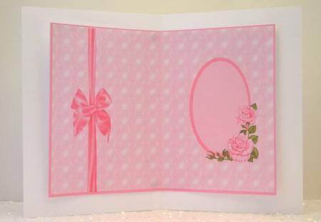 A5 Pink Roses Portrait Insert by Jackie Bullock