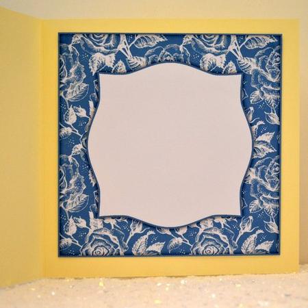 Vintage Rose 8x8 Blank Card Front - Bright Shade by Jackie Bullock