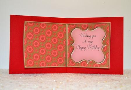 Floral Square Birthday Insert by Jackie Bullock