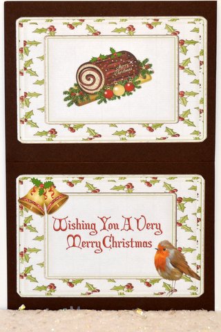 Chocolate Christmas Log A5 Insert with Verse by Jackie Bullock