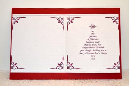 6x6 Christmas Insert & Verse in Plum Christmas Tree Shape by Jackie Bullock