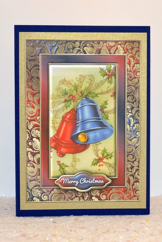 Musical Christmas Bells Fancy Quick Card by Jackie Bullock