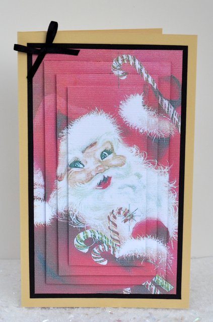 Vintage Santa Pyramids by Jackie Bullock