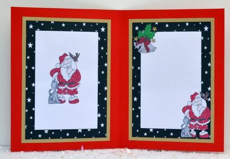 Santa in Glitter & Friends A5 Insert by Jackie Bullock