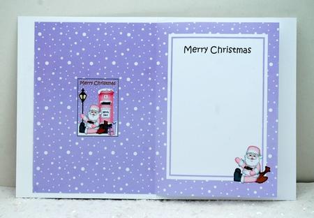 Christmas Santa Postbox 5x7 Matching Insert by Jackie Bullock