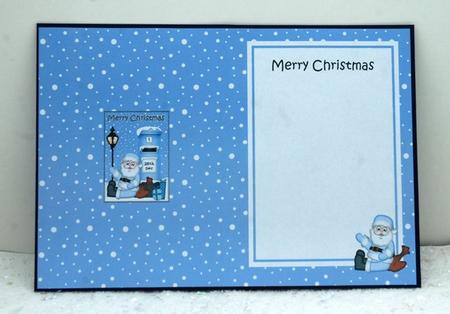Christmas Santa Postbox 5x7 Matching Insert by Jackie Bullock