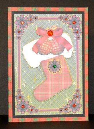 Red Tartan Stocking by Jackie Bullock