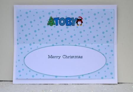 Eddie the Penguin Toby Large Dl Insert by Jackie Bullock