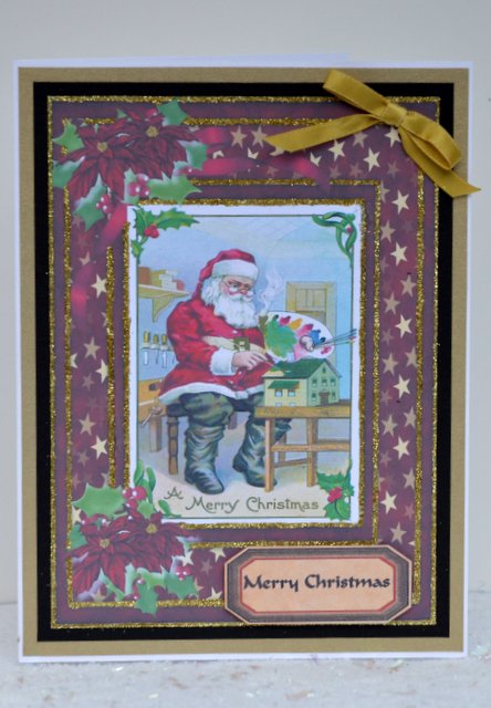A4 Santa at the Workshop  by Jackie Bullock