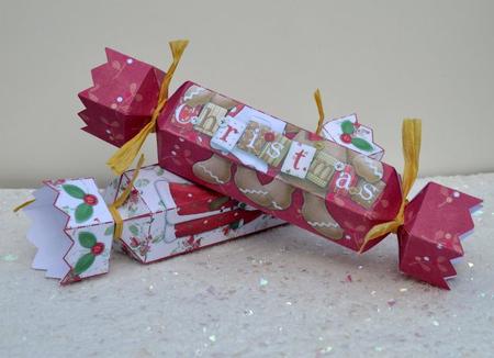 Cracker Gingerbread Red Christmas by Jackie Bullock