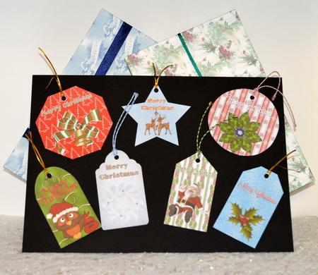 7 Christmas Tags by Jackie Bullock