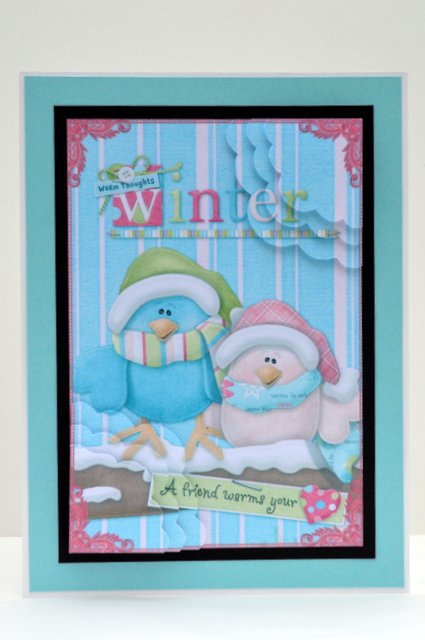 Warm Winter Thoughts Scallop Corner Stacker by Jackie Bullock