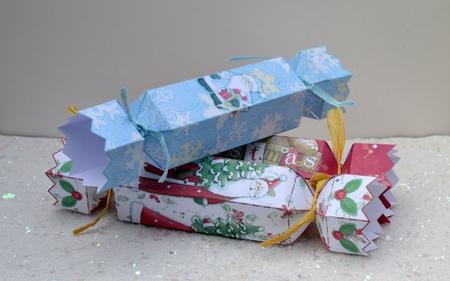 Cracker Snow Santa Ice Blue by Jackie Bullock