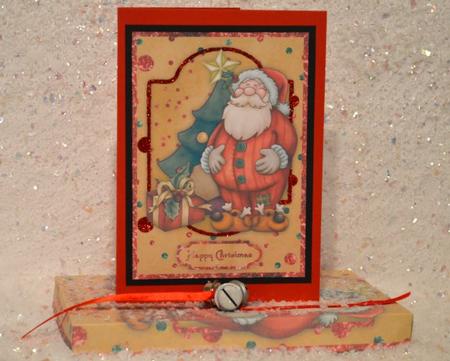 Jolly Santa A4 Card Front/topper by Jackie Bullock