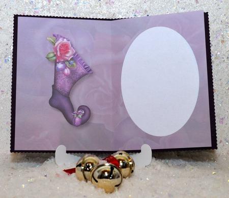 Christmas Sugar Plum Rose Stocking Insert by Jackie Bullock