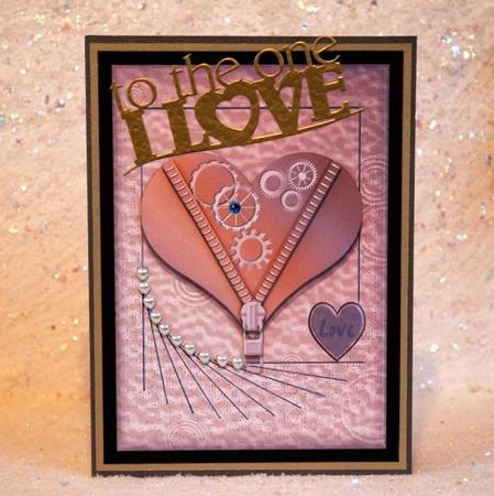 Love Puddles Steampunk Card Front by Jackie Bullock